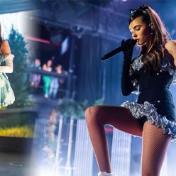 Madison Beer Shows Off Her Sexy Legs in a Tiny Dress at The Life Support Tour in New York