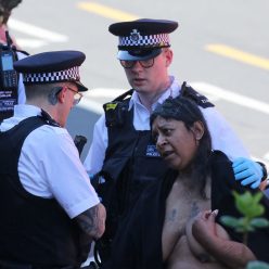 Naked Woman During COVID 19 Pandemic in London 3 Photos