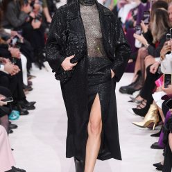 Natasha Poly Walks in a See Through Top on the Runway for the Valentino Show 8 Photos GIF