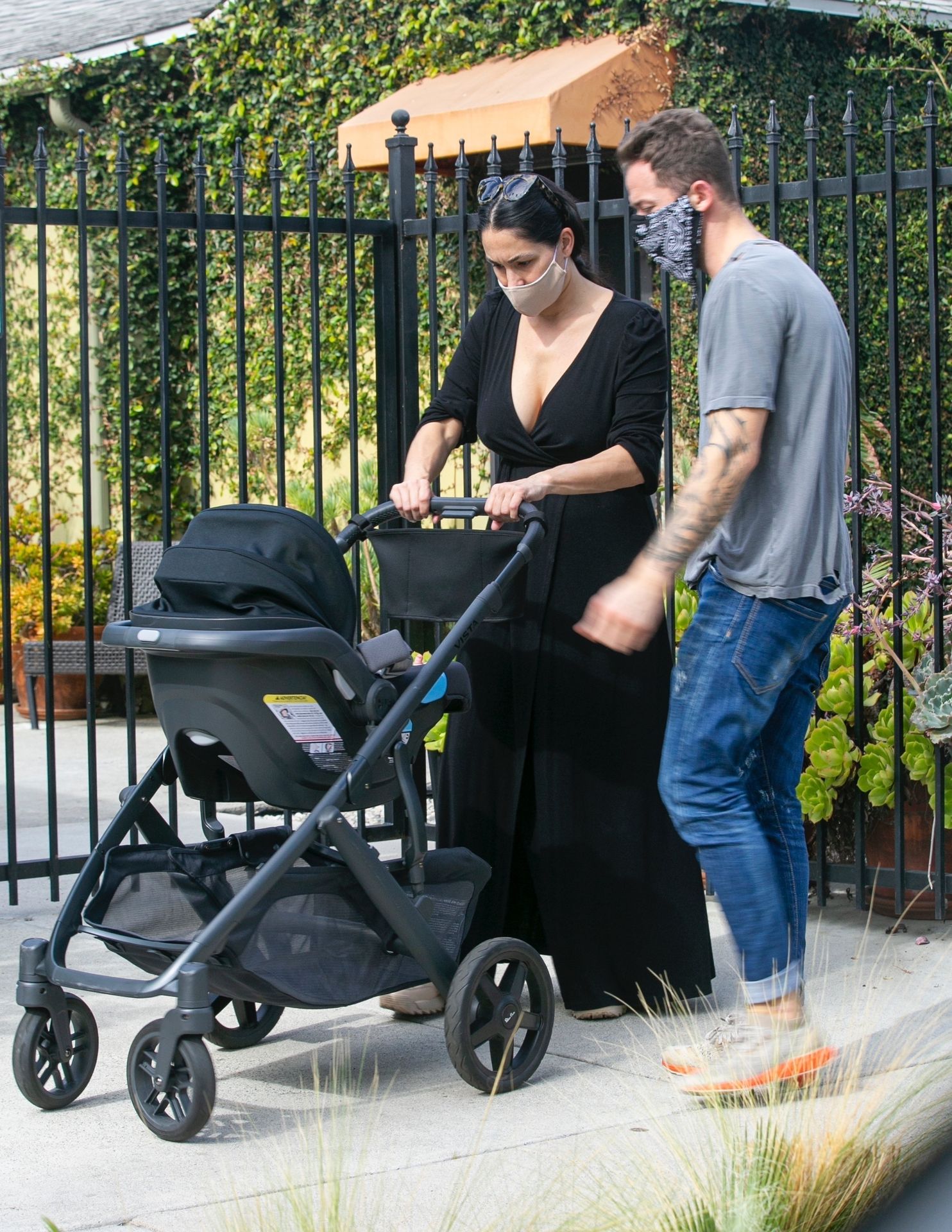 Nikki Bella & Artem Chigvintsev Take Son Out for a Walk (32 Photos)
