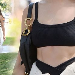 Olivia Culpo is Seen in a Black Sports Top in Los Angeles 12 Photos