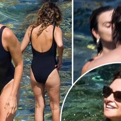 Penelope Cruz Shows Off Her Toned Swimsuit Body in a Black One Piece 9 Photos