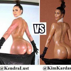 Poll Battle of the Asses Kendra Lust vs. Kim Kardashian