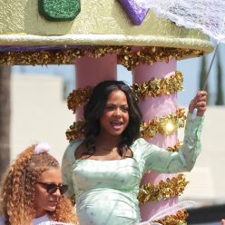 Pregnant Christina Milian Rides a Parade Float in Studio City 81 Photos