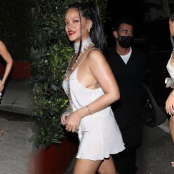 Rihanna Goes Braless as She Heads Out for Dinner in Santa Monica 32 Photos Updated