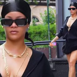 Rihanna Slips Into a Sexy Black Mini Dress For Her Shopping Trip in NYC 8 Photos