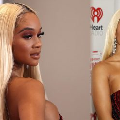 Saweetie Flaunts Her Boobs at the 2021 iHeartRadio Music Festival 32 Photos Updated