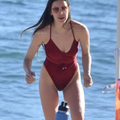 Scout Willis Rocks a Red Swimsuit While Enjoying the Day at the Beach 48 Photos