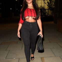 Sophie Kasaei Flaunts Her Underboob Spending a Night at Menagerie in Manchester 25 Photos