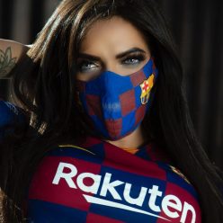 Suzy Cortez Dons Kinky Boots to Support Her Beloved FC Barcelona Amid Pandemic 6 Photos