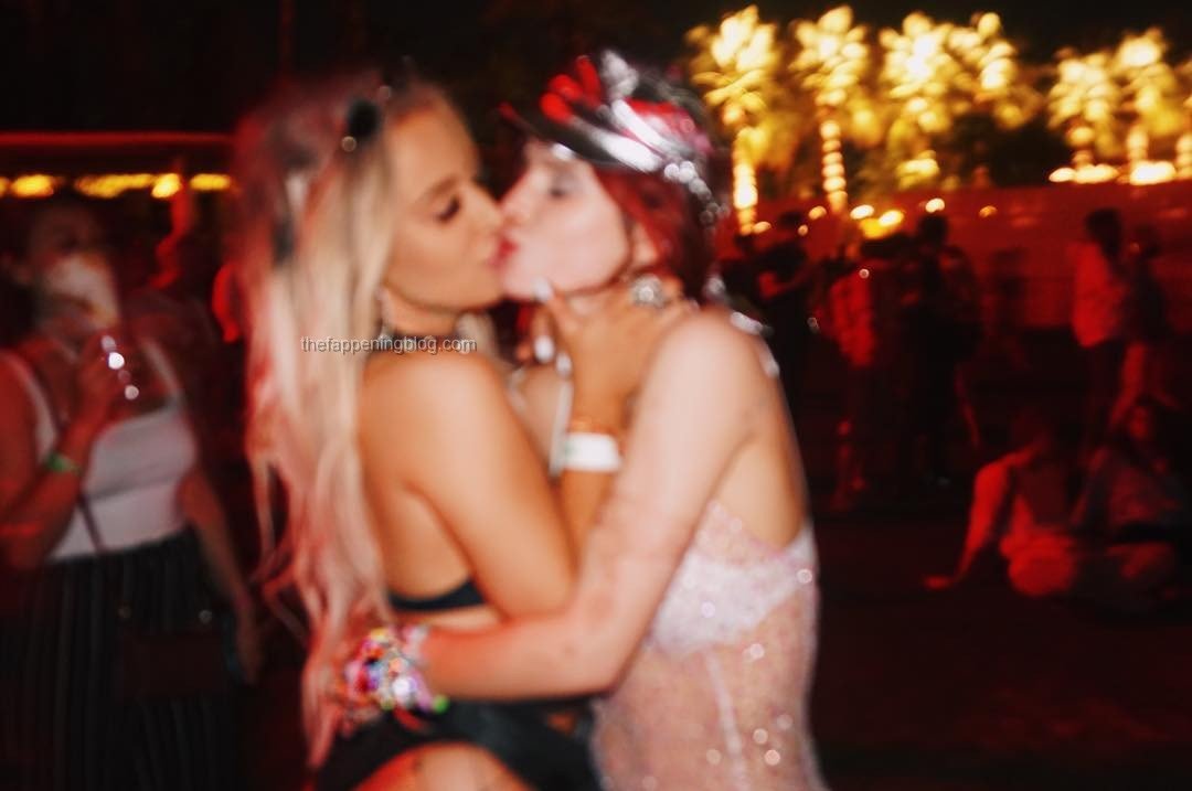 Tana Mongeau & Bella Thorne  - Lesbian Kisses (3 Pics)