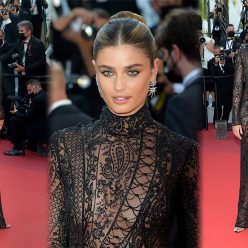 Taylor Hill Shows Off Her Figure in a Sheer Dress the 74th annual Cannes Film Festival