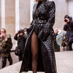 Teyana Taylor Pictured Attending the Mugler Show in Paris 13 Photos