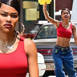 Teyana Taylor Shows Off Her Pokies on the Set of 8216A Thousand and One8217 in NYC 34 Photos