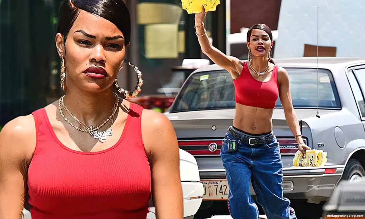 Teyana Taylor Shows Off Her Pokies on the Set of A Thousand and One in NYC (34 Photos)