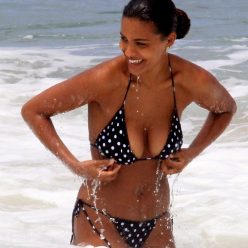 Tina Kunakey Nearly Nip Slip While Frolicking on the Beach in Rio 73 Photos