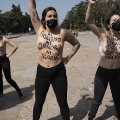 Topless Women from Femen Protest in Madrid 25 Photos