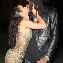 Wiz Khalifa Kisses Aimee Aguilar Outside Snoop Dogg8217s Birthday Party 15 Photos Video