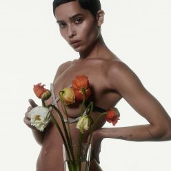 Zoe Kravitz Poses Naked with Flowers for Pop Magazine 7 Photos