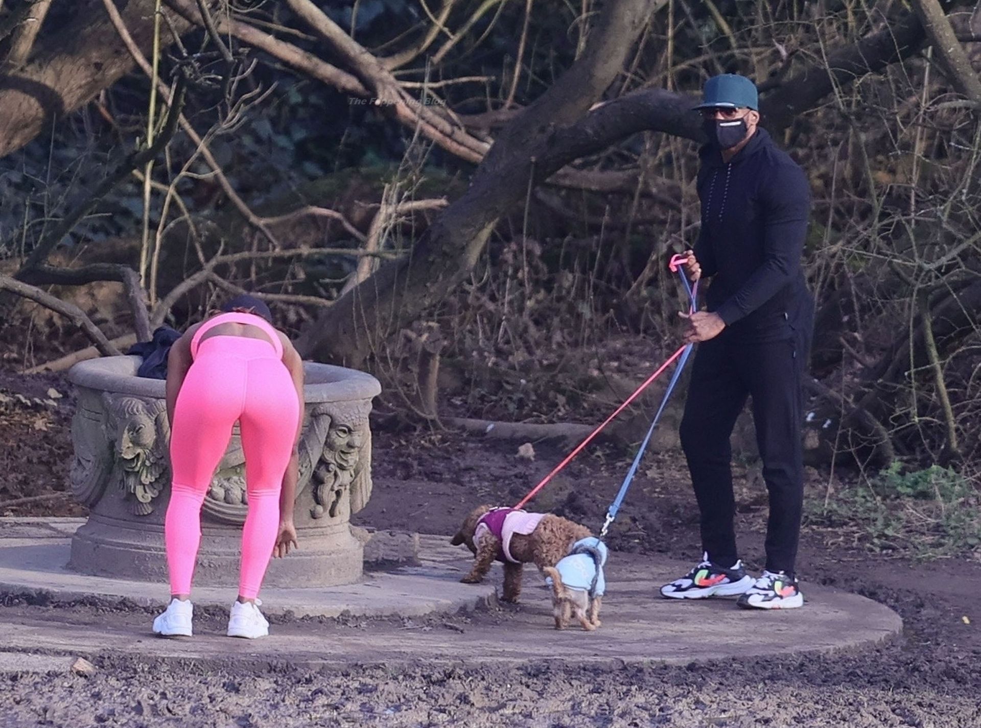 Alexandra Burke Stuns in Pink Lycra in a North London Park (47 Photos)