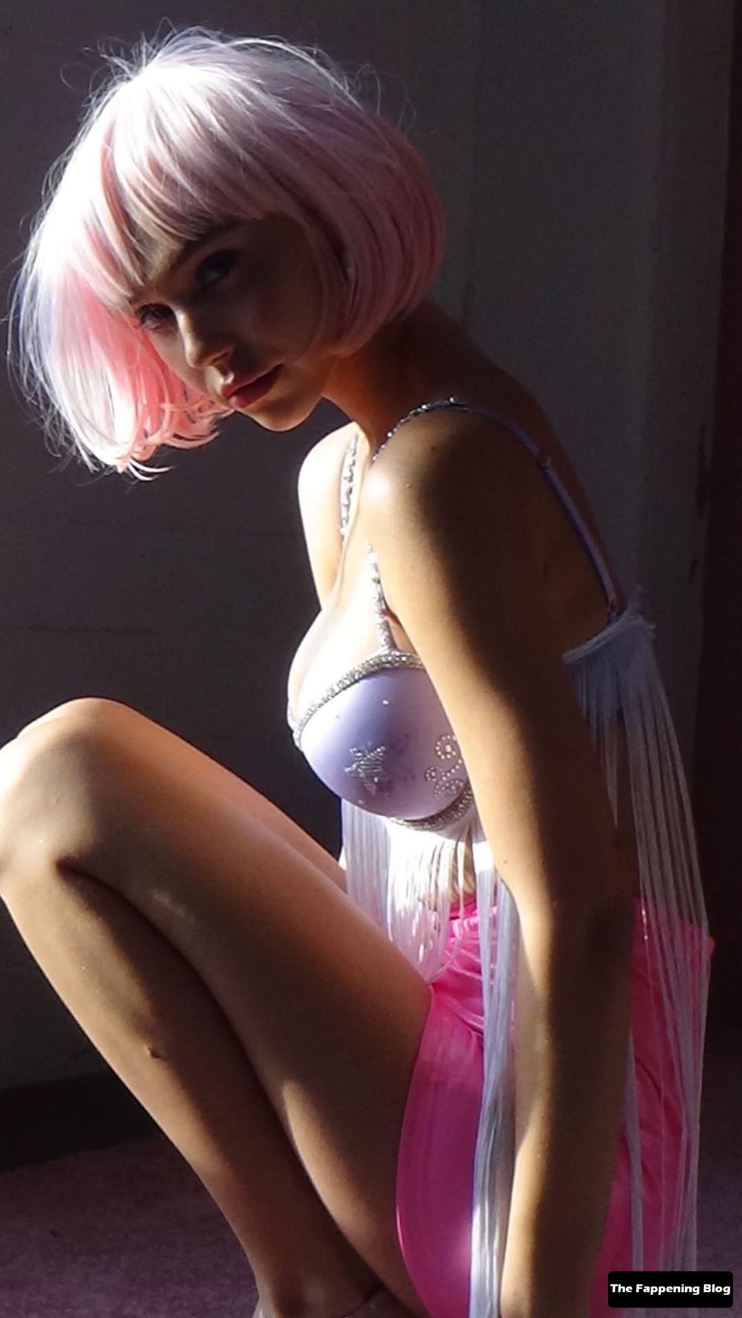 Alexis Ren Looks Hot in a Pink Skirt on Halloween (15 Photos + Video)