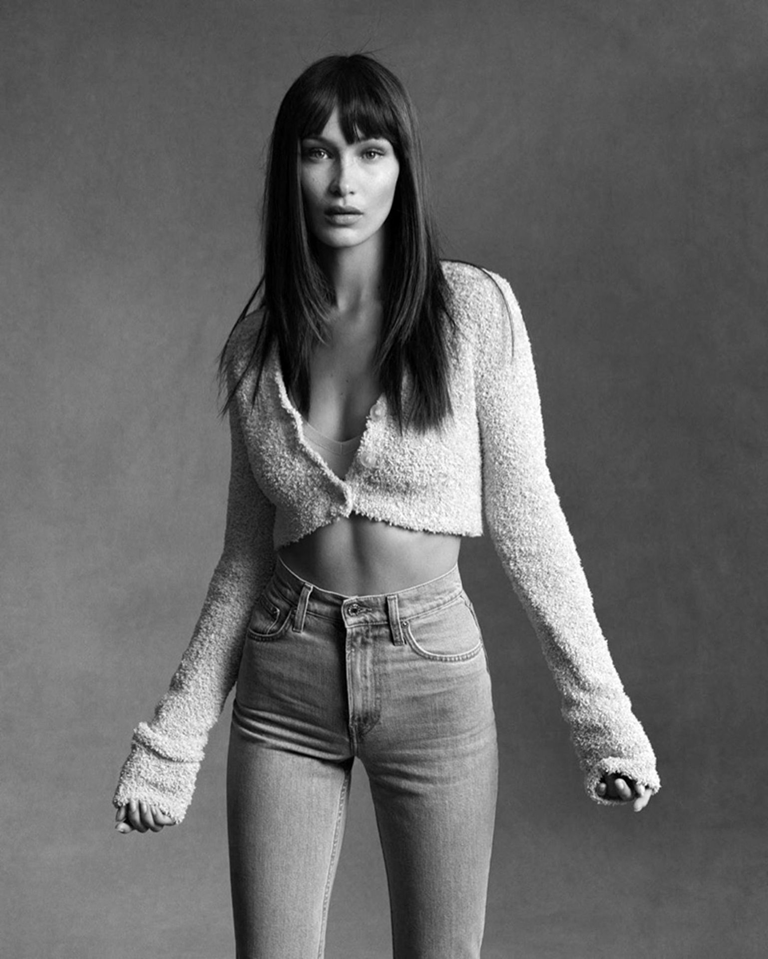 Bella Hadid Poses for Helmut Lang’s Fall 2020 Black & White Campaign (5 Photos)