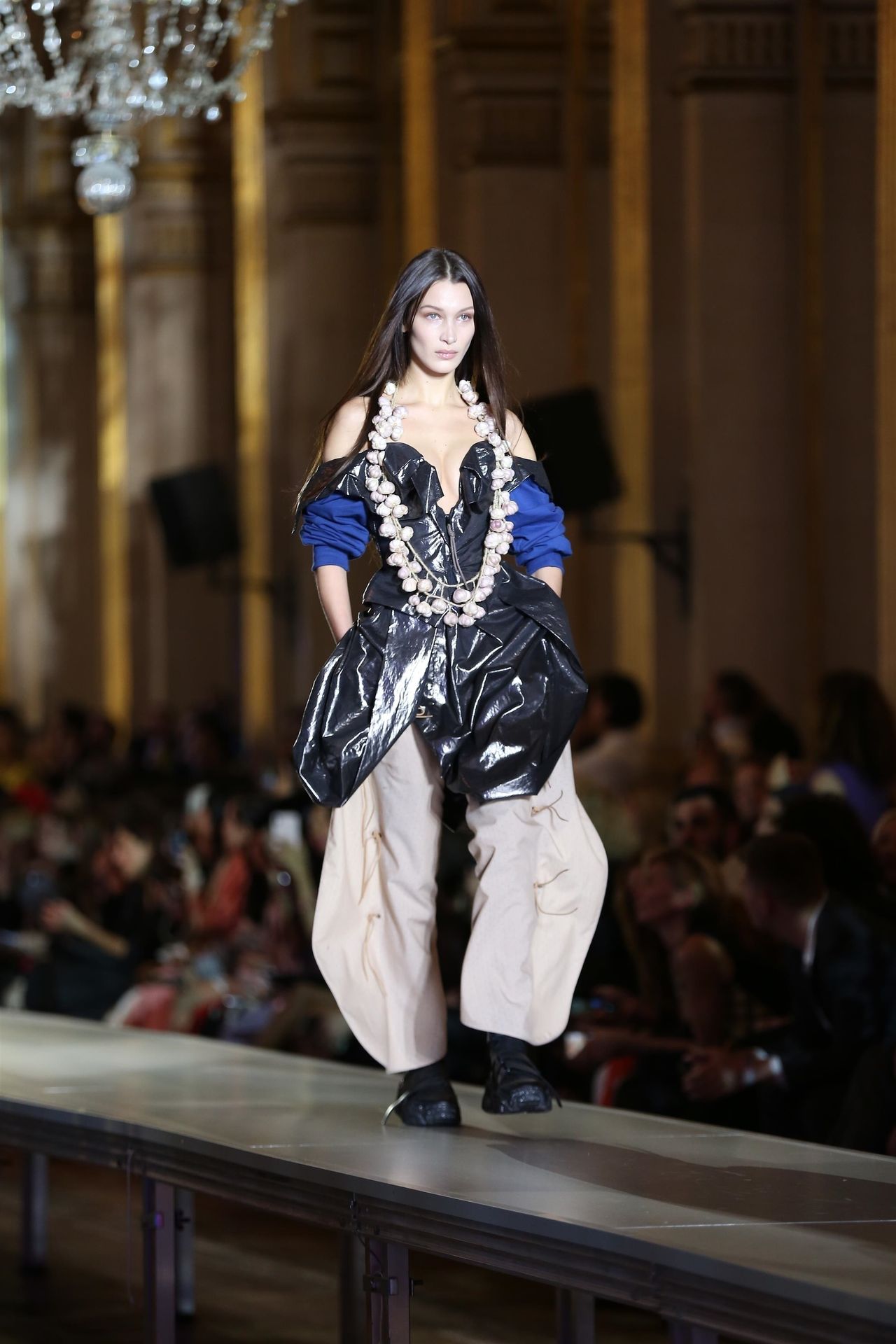Bella Hadid Shows Her Tits at the Catwalk at Vivienne Westwood Fashion Show (30 Photos)