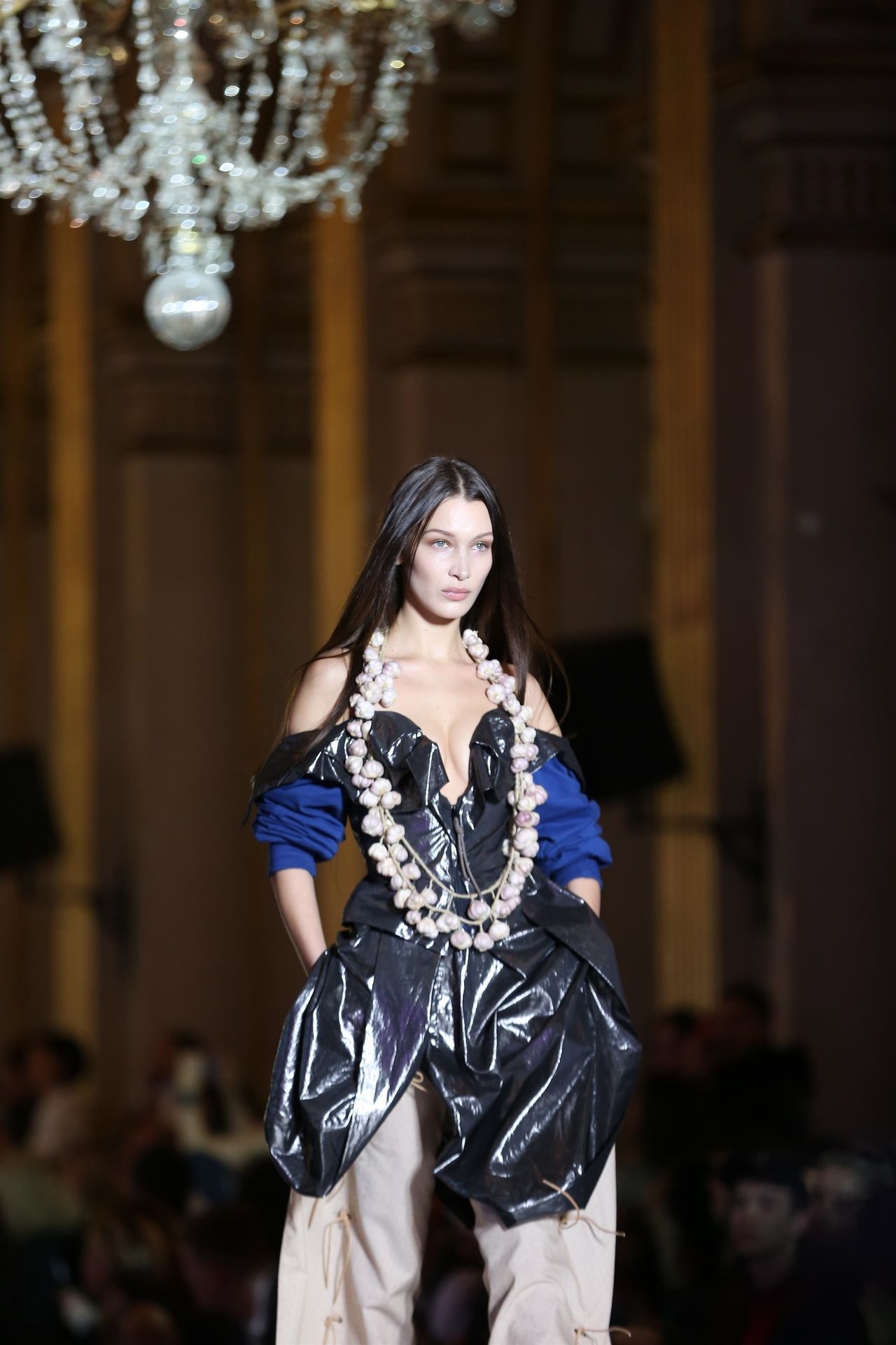 Bella Hadid Shows Her Tits at the Catwalk at Vivienne Westwood Fashion Show (30 Photos)