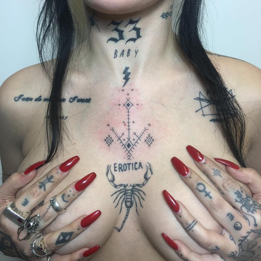 Brooke Candy See Through & Topless (2 Photos)