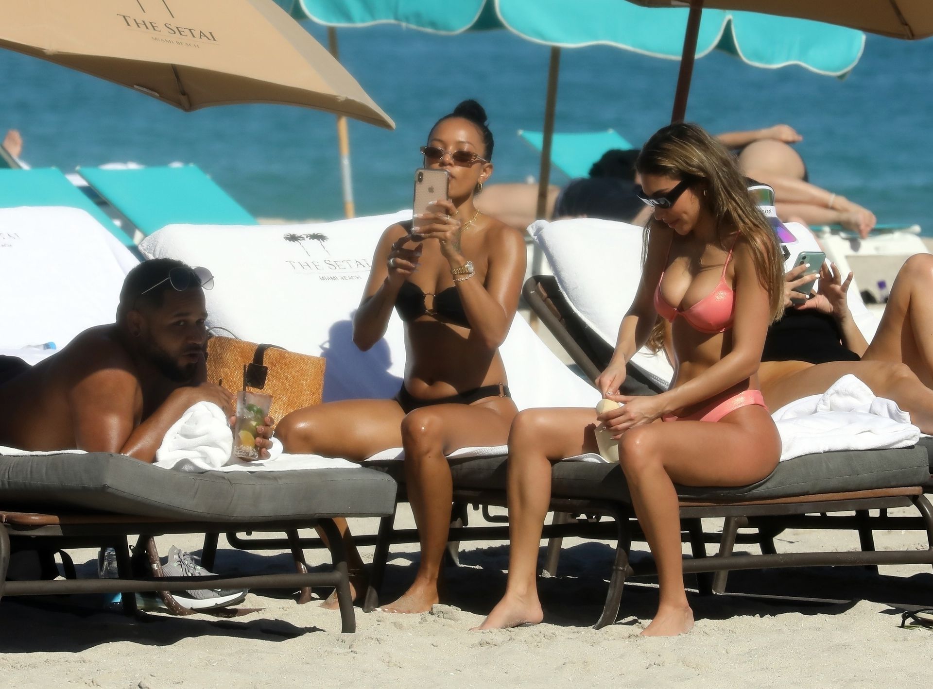 Beach Babes Chantel Jeffries & Karrueche Tran Steam Up Miami Beach (115 Photos)