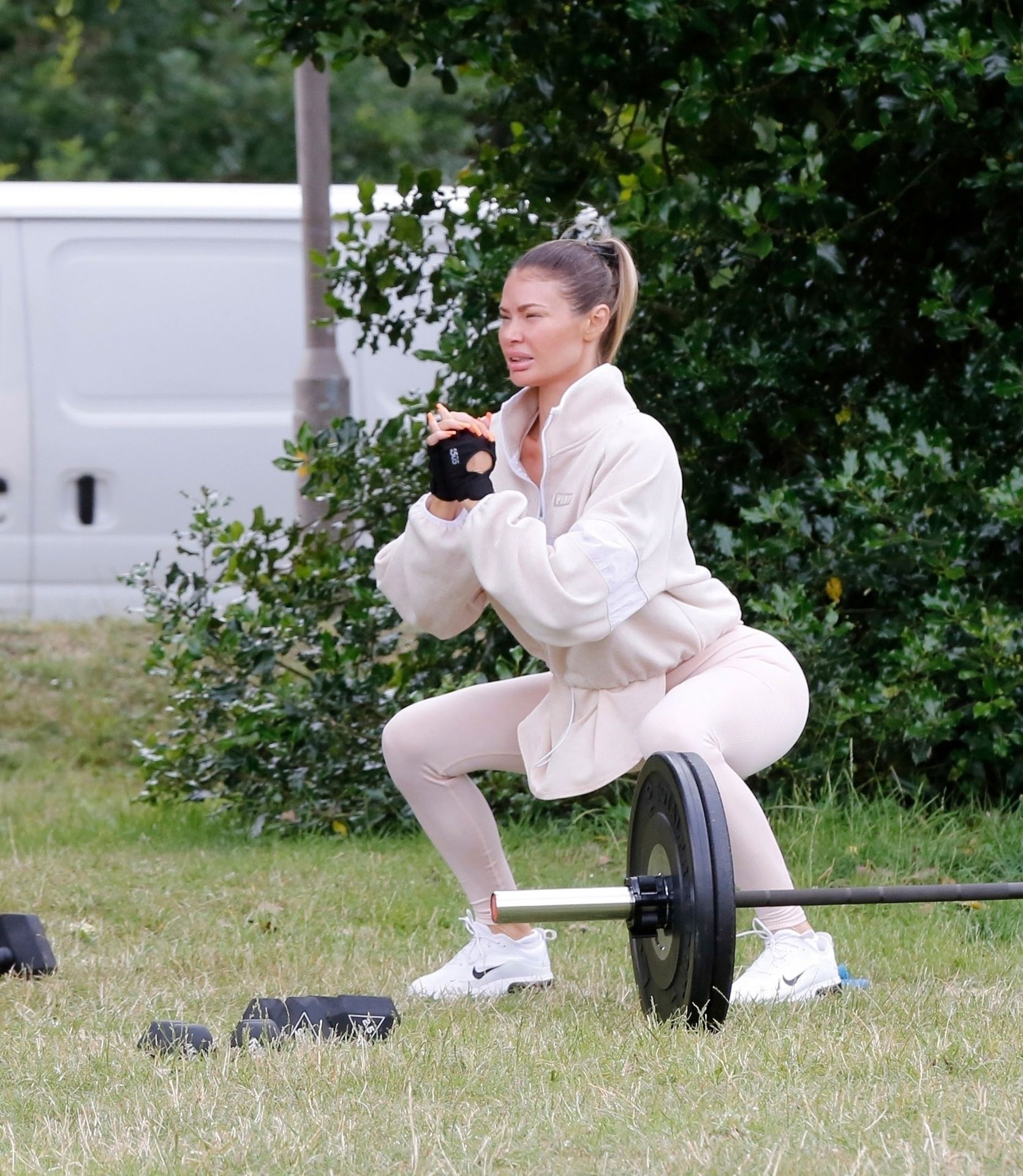 Busty Chloe Sims Works Out with Her Personal Trainer in a Park (31 Photos)