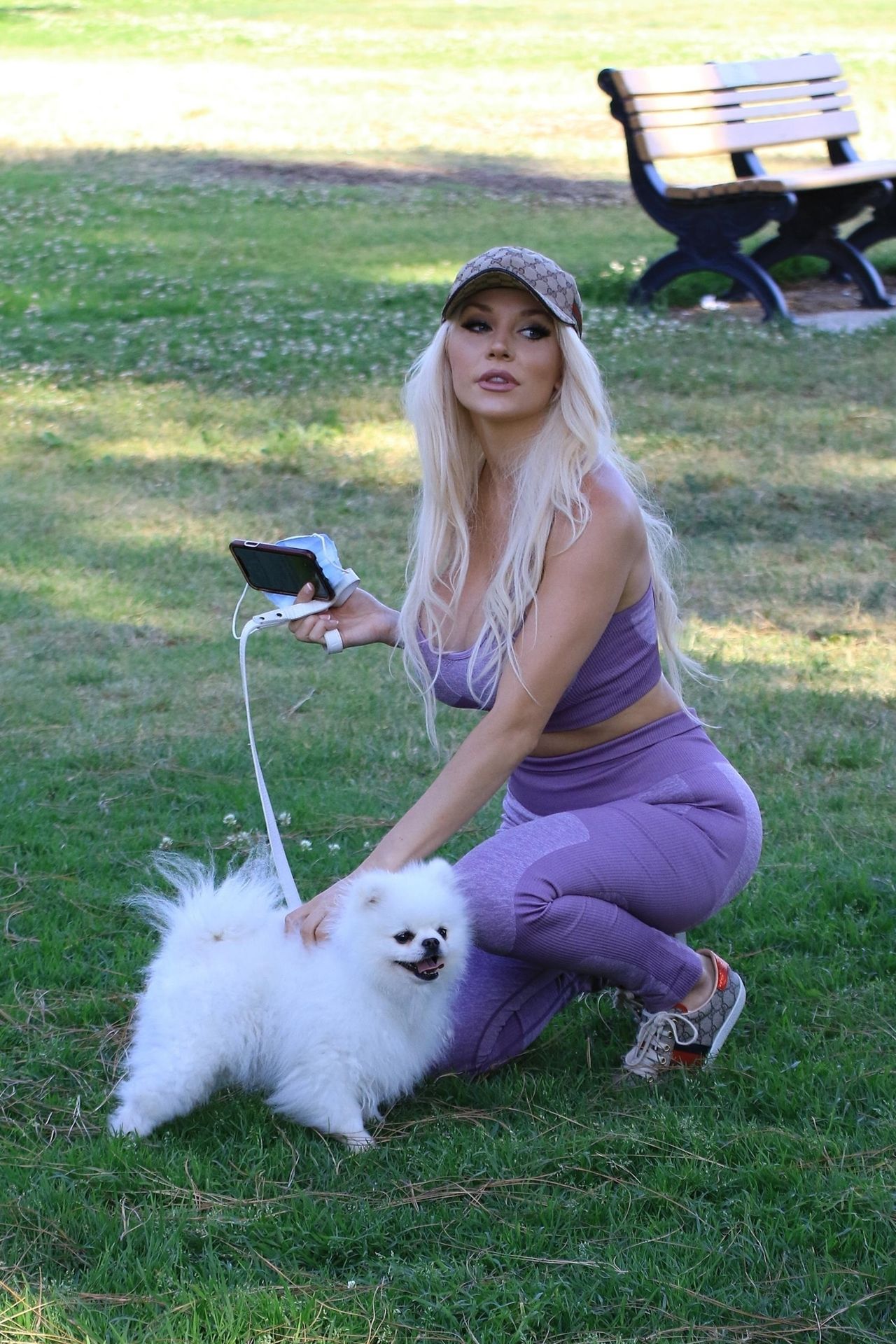 Busty Courtney Stodden Walks Her Dog in Studio City (14 Photos)