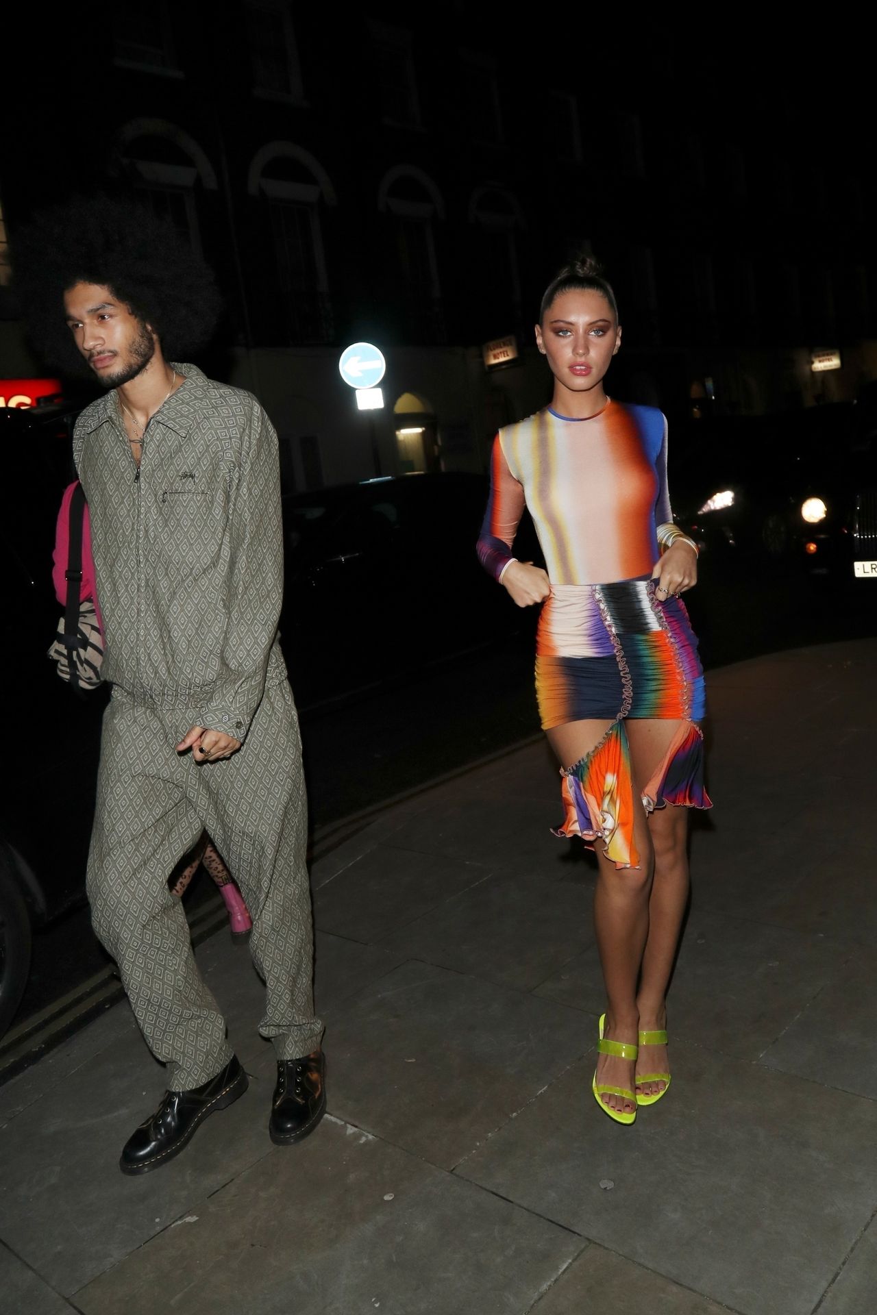 Braless Iris Law Seen at the Love Magazine Party Wearing a Multicolored Outfit (42 Photos)