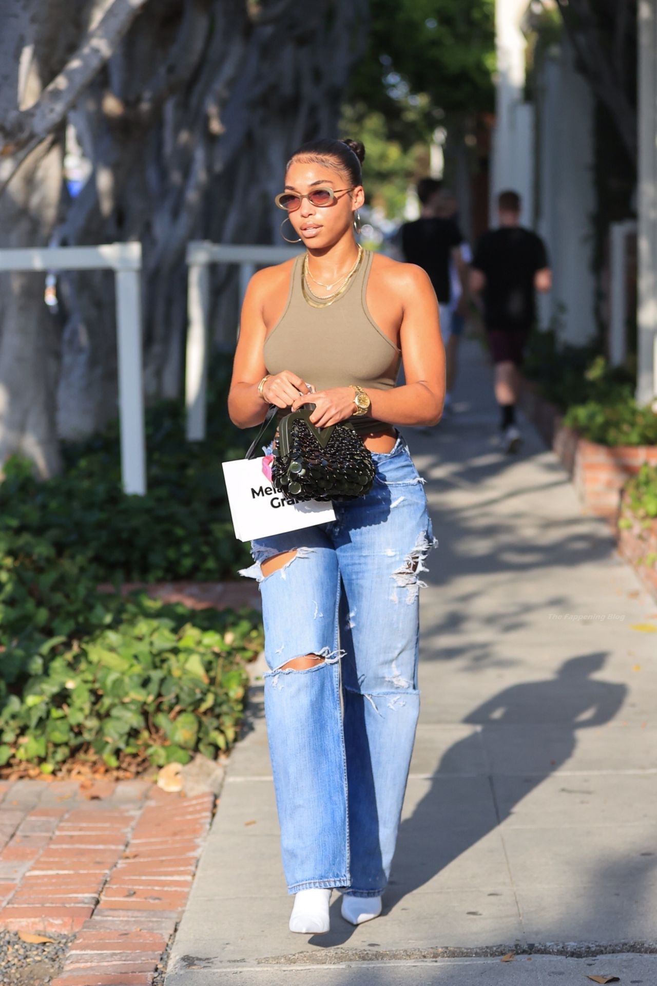 Braless Lori Harvey Treats Herself to a Pampering Session on Melrose Place (30 Photos)