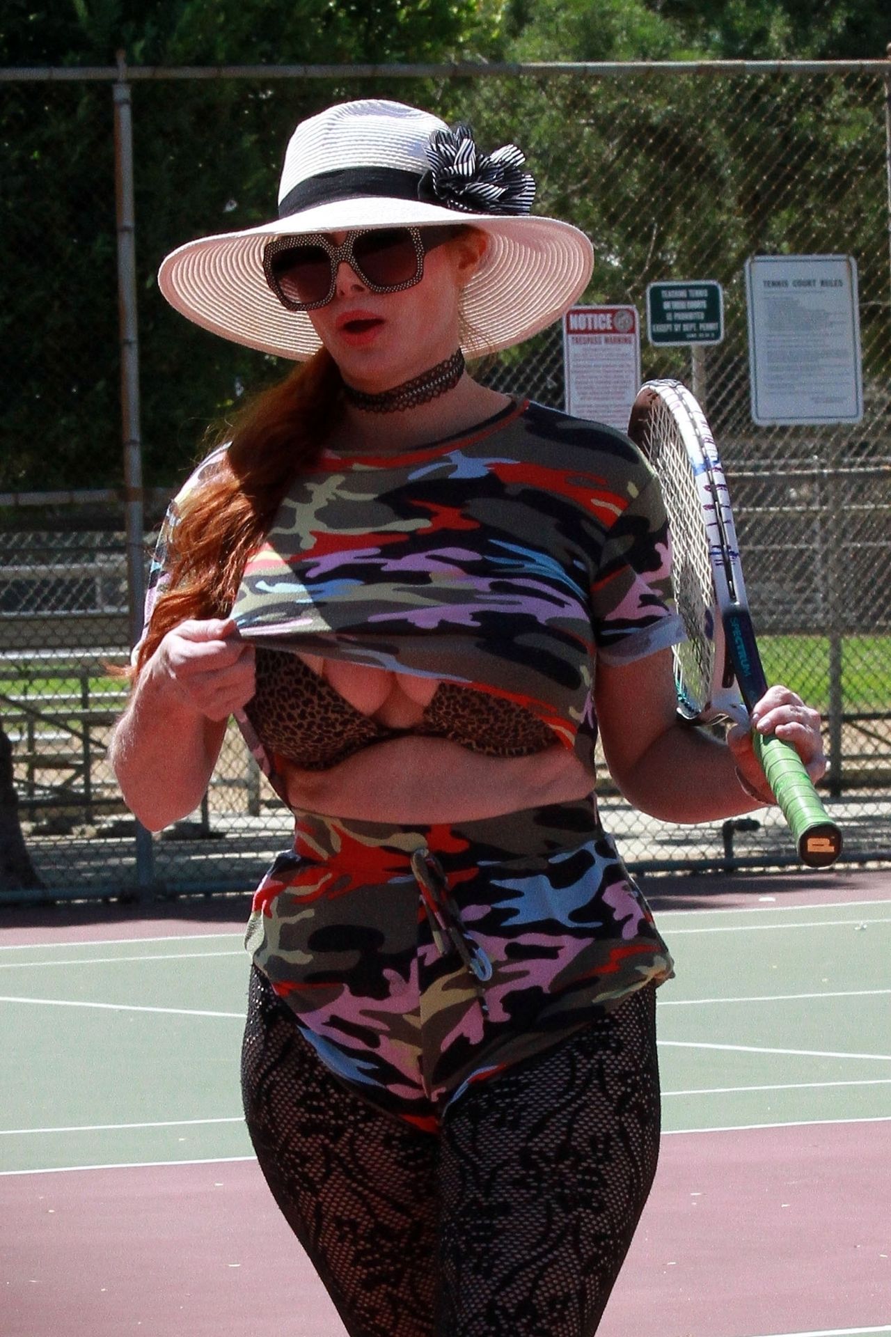 Busty Phoebe Price Is Seen Having a Lesson with Her Tennis Coach (46 Photos)