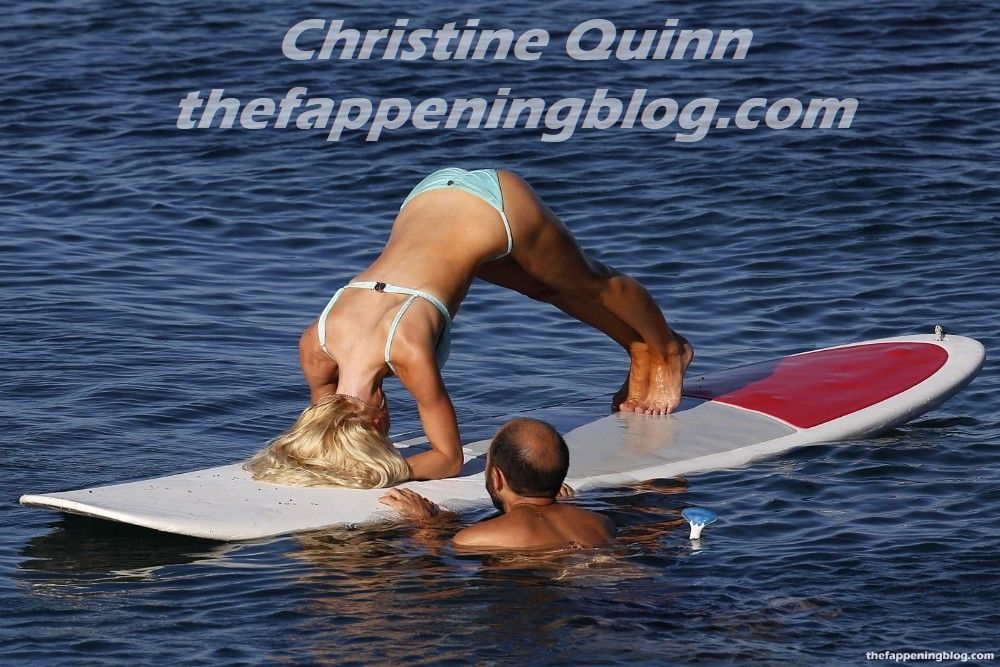 Christine Quinn is Pictured Practicing Yoga on a Board (29 Photos) [Updated]