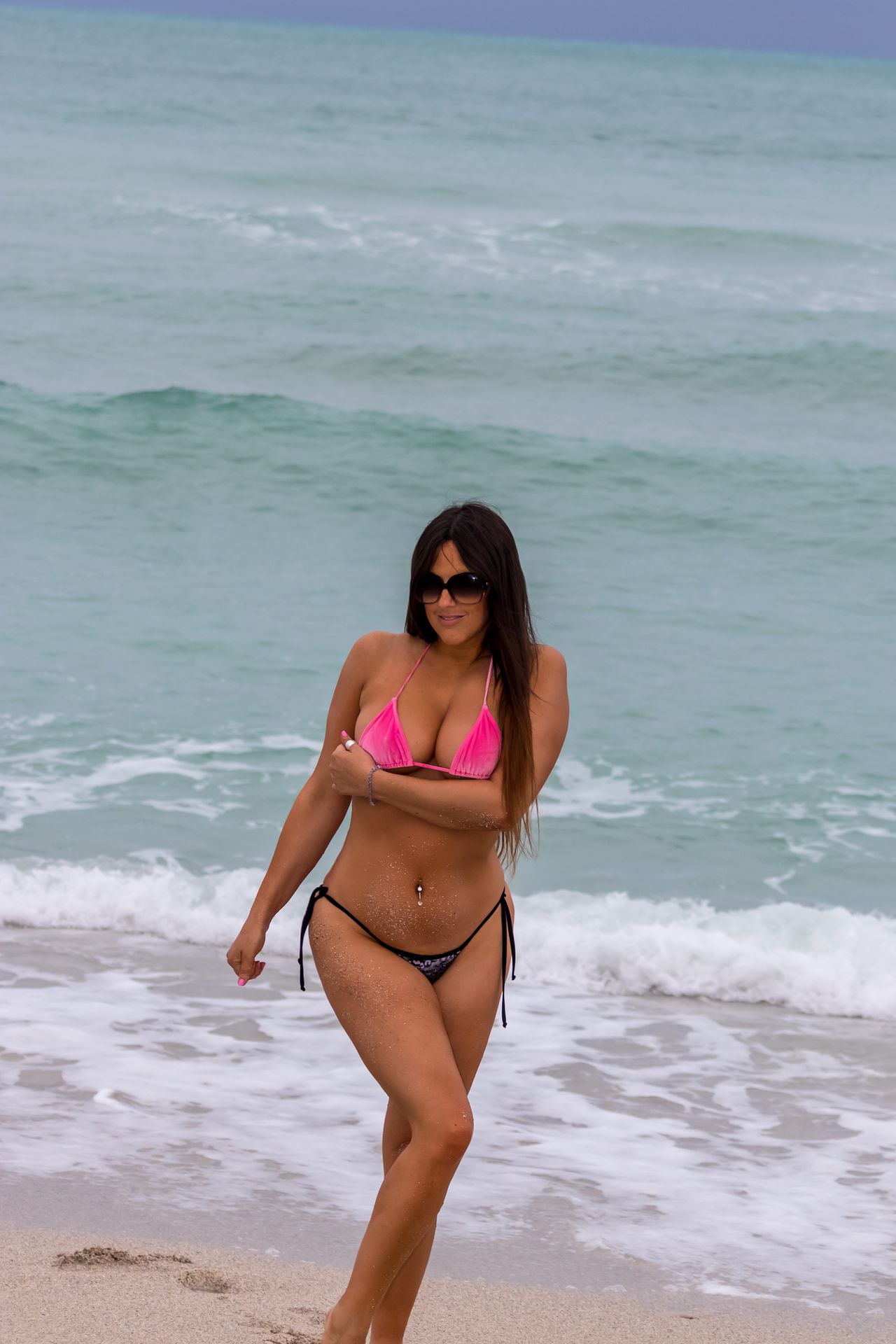 Claudia Romani Shows Off Her Curves in a Mismatched Thong Bikini (30 Photos)
