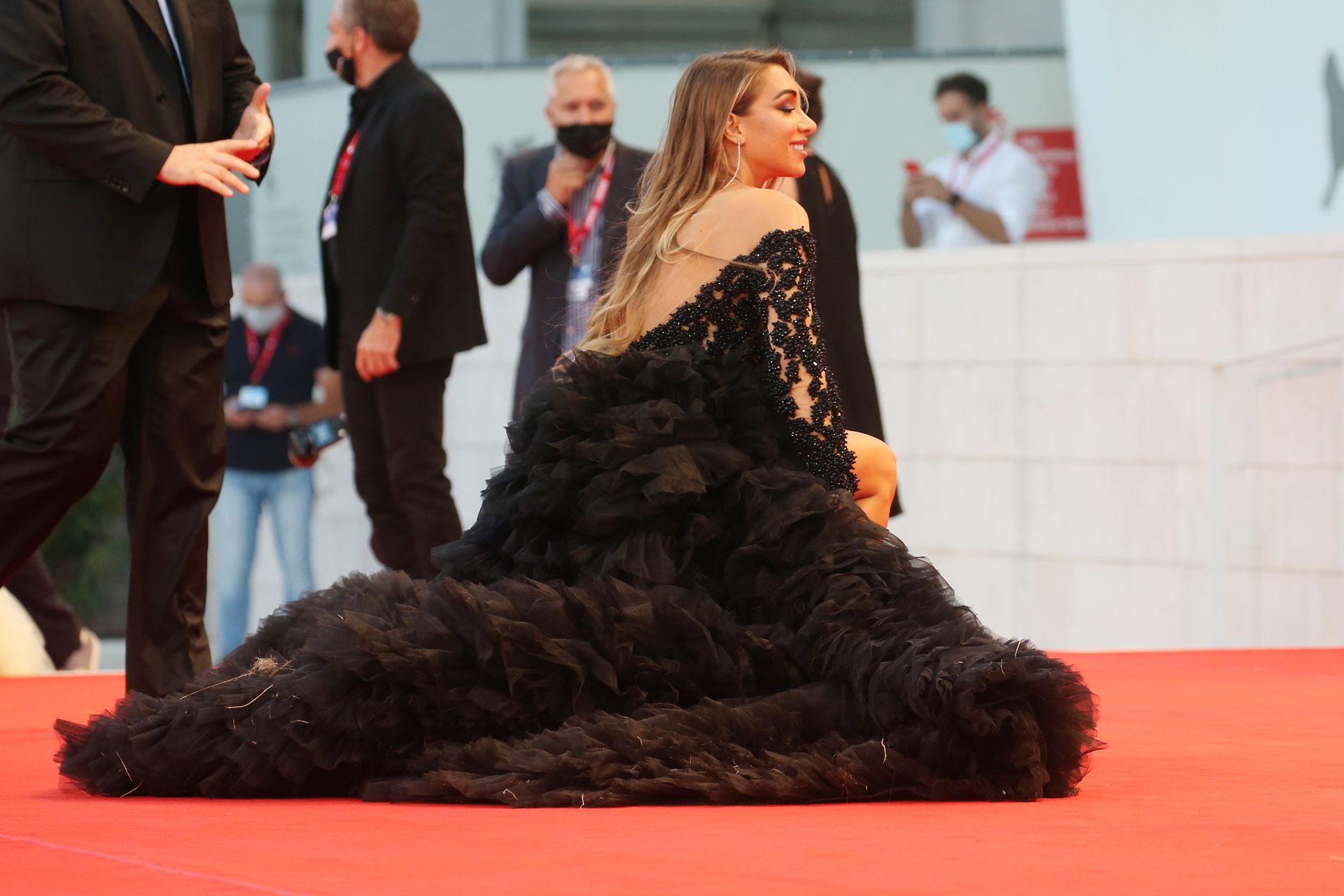 Elisa De Panicis Stuns in a Black Dress in Venice (36 Photos)