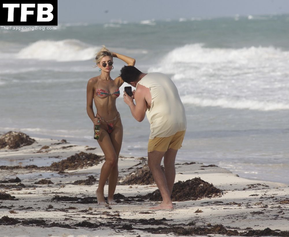 Gabrielle Epstein is Seen in a Tiny Bikini on the Beach in Tulum (44 Photos)