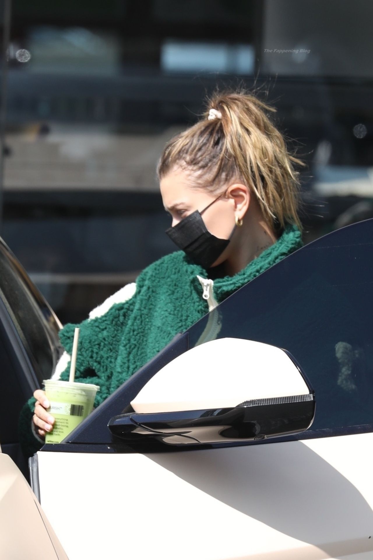 Hailey Bieber Grabs a Drink and Hops in Her Lamborghini Truck (30 Photos)