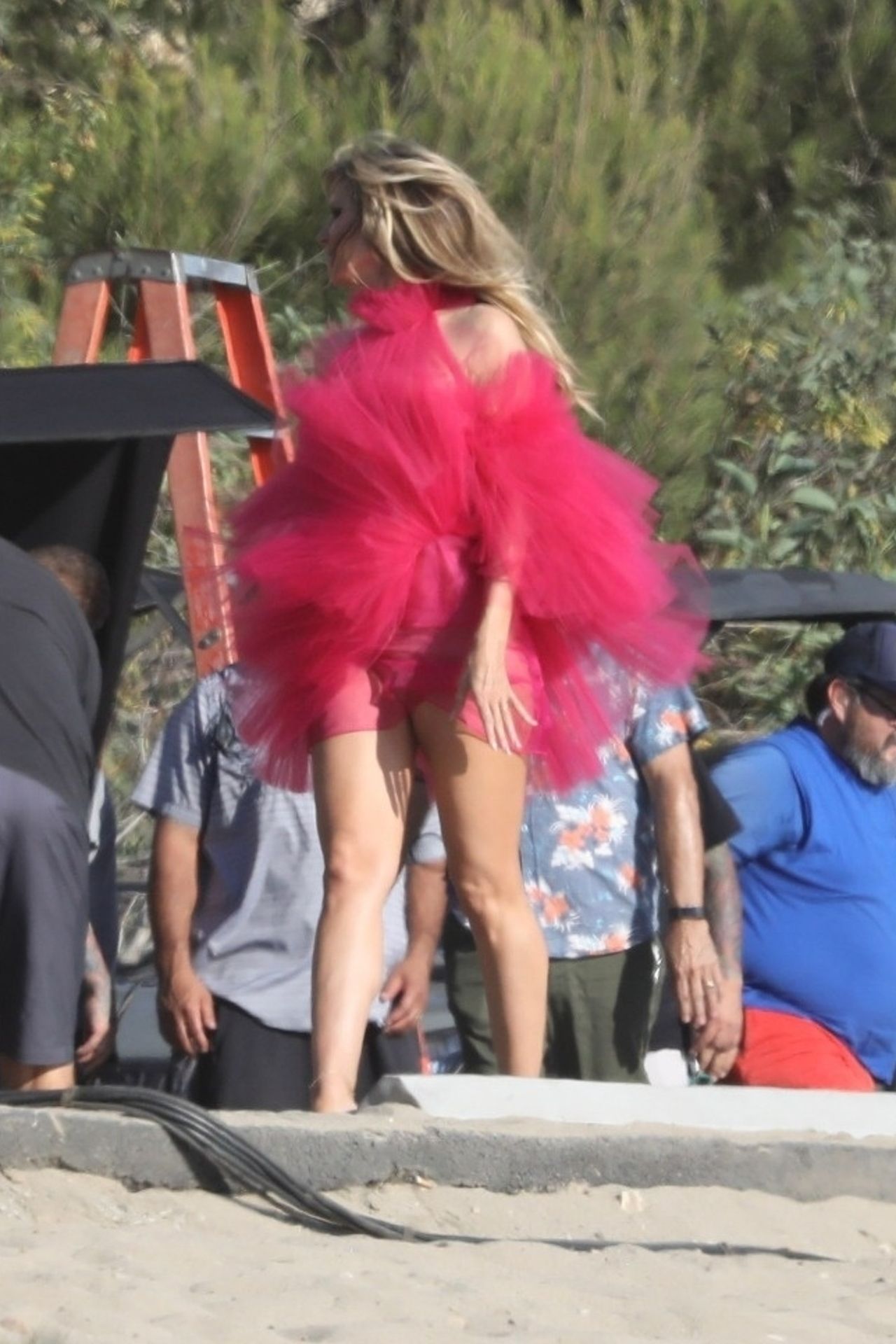 Heidi Klum Slips Into a Red Dress in Malibu (72 Photos)