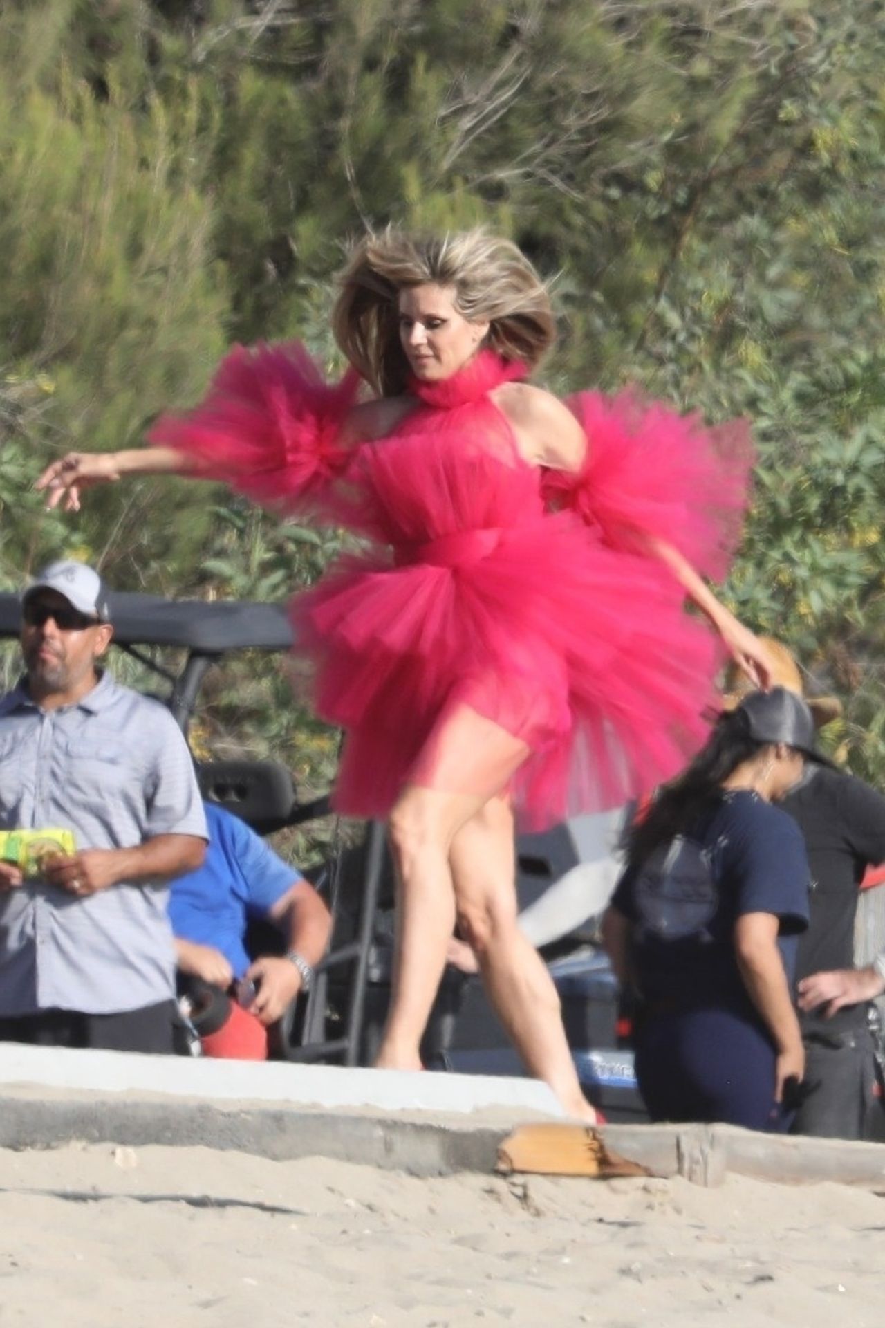 Heidi Klum Slips Into a Red Dress in Malibu (72 Photos)