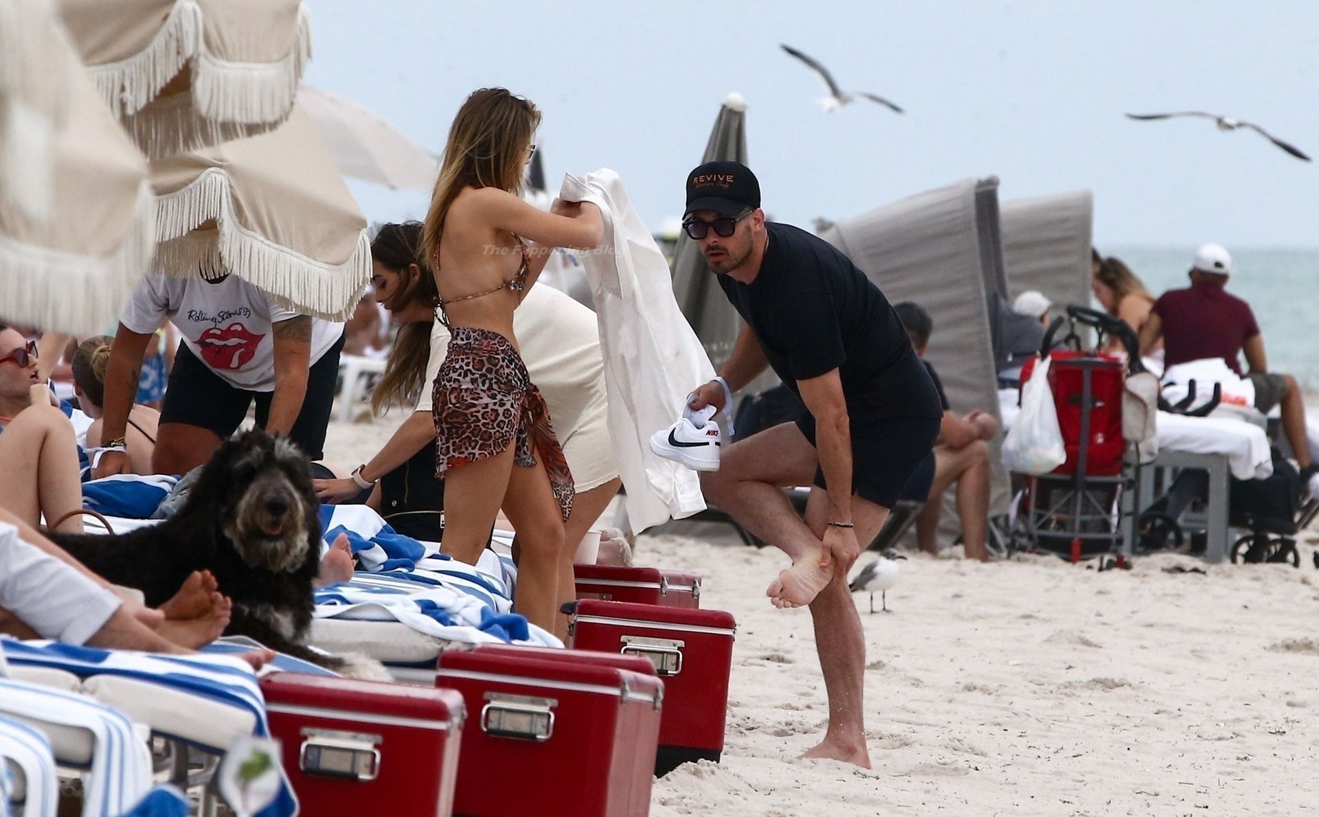 Danny Amendola  Jean Watts Relax with Friends on Miami Beach (48 Photos)