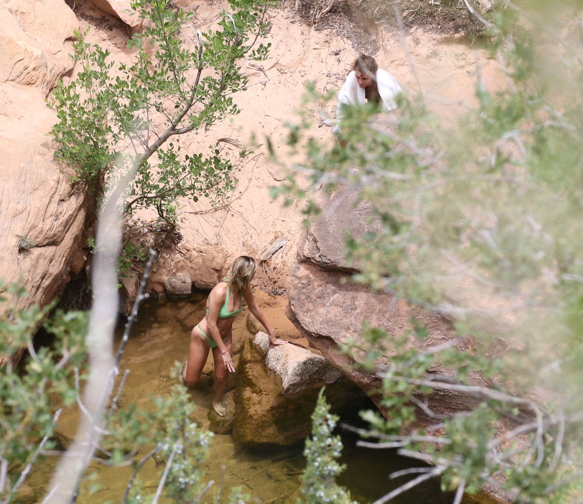 Justin Bieber & Hailey Baldwin Go Swimming in a Creek (103 Photos)