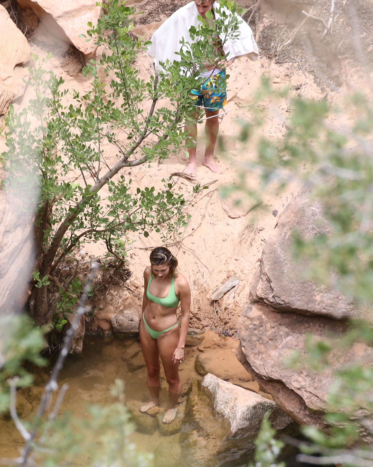 Justin Bieber & Hailey Baldwin Go Swimming in a Creek (103 Photos)