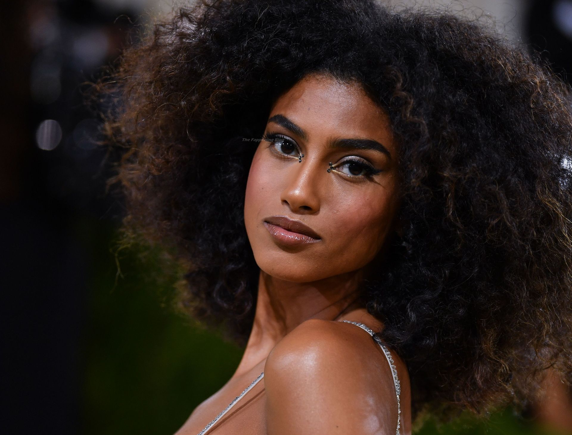 Imaan Hammam Poses in a See-Through Dress at the 2021 Met Gala in NYC (13 Photos) [Updated]