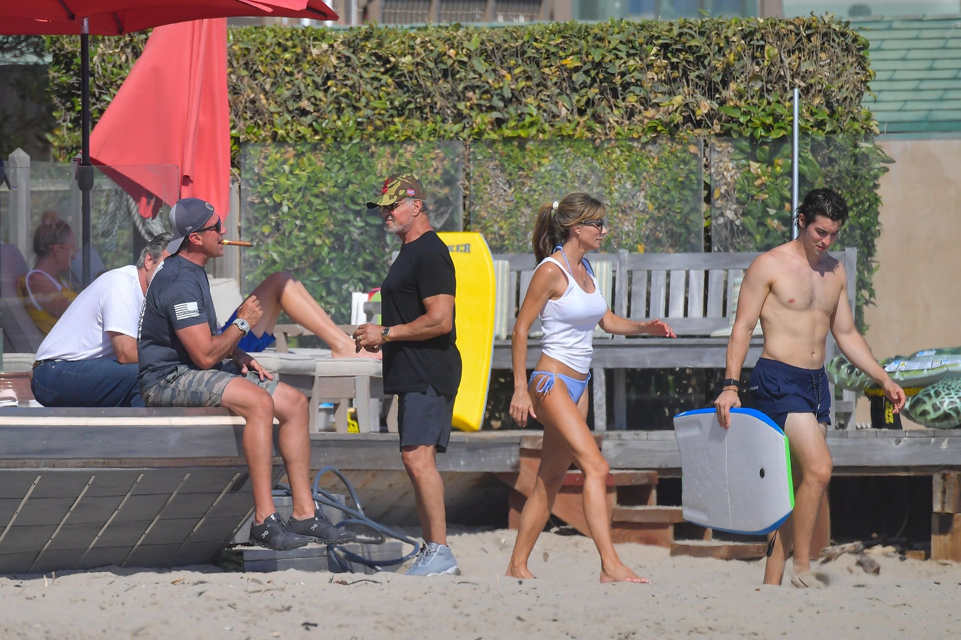 Jennifer Flavin, Sophia, Sistine & Scarlett Stallone Enjoy a Day on the Beach (113 Photos)
