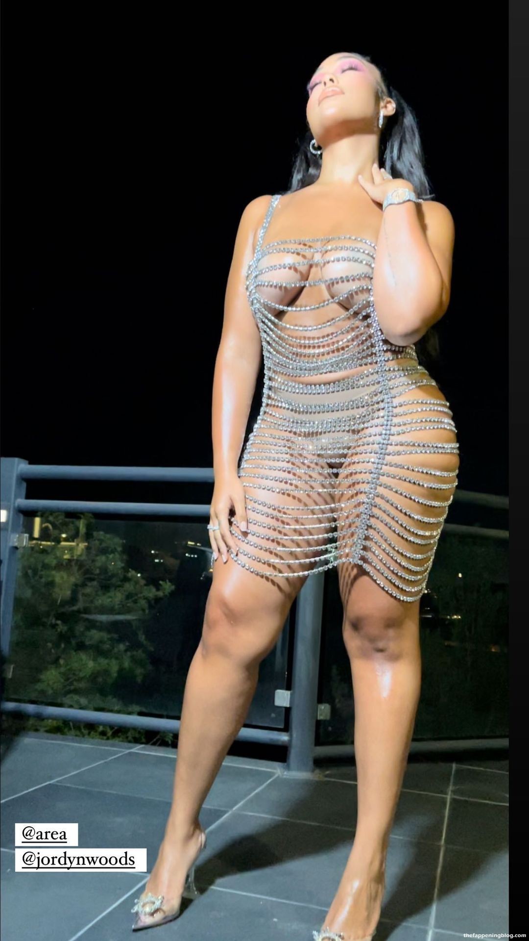 Jordyn Woods Shows Off Her Tits at The Birthday Party (12 Photos + Video)