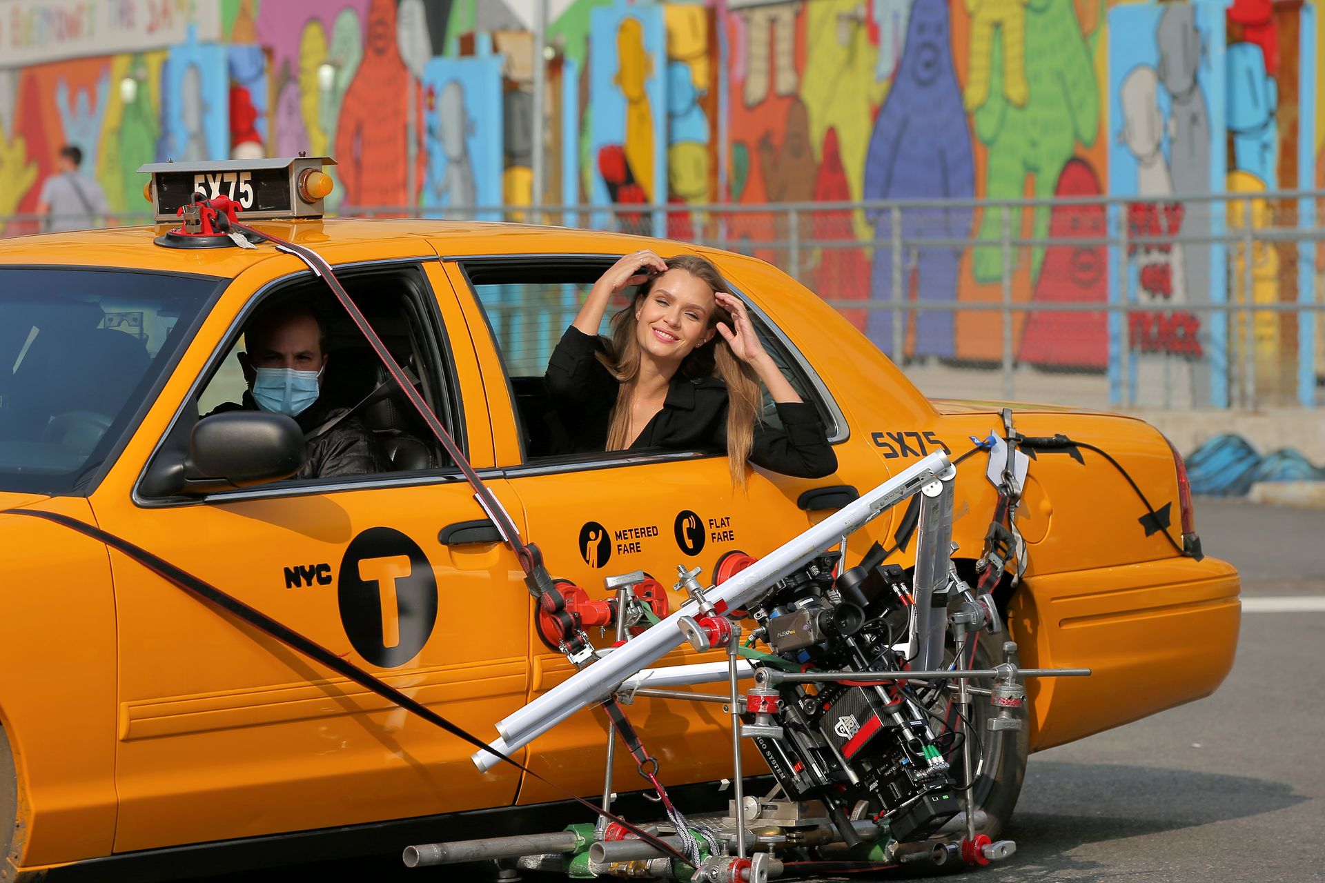 Josephine Skriver Films a Maybelline commercial in NYC (51 Photos)