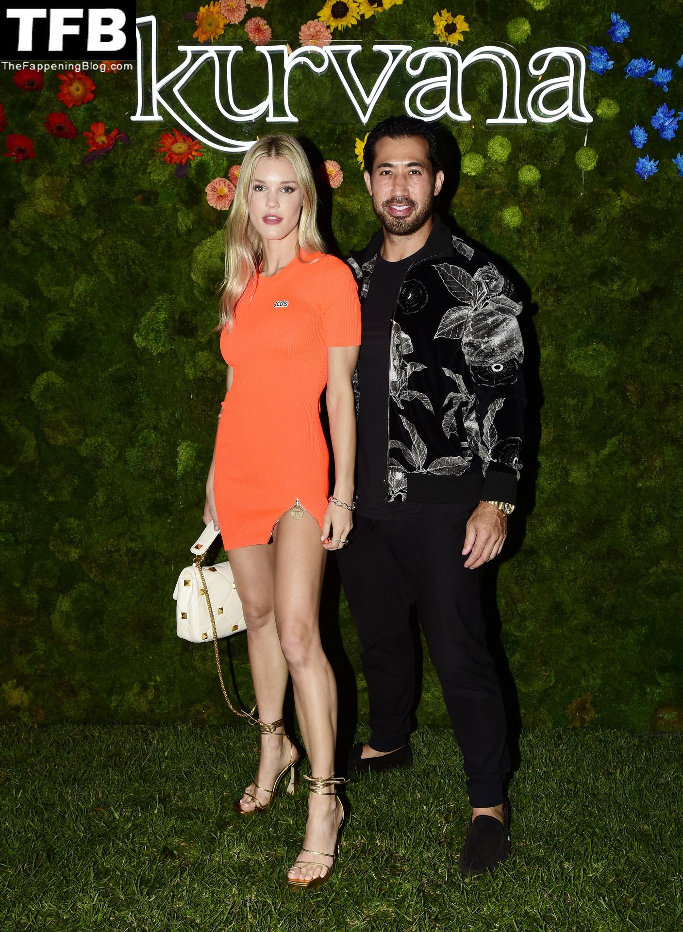 Joy Corrigan Sports a Bright Orange Minidress at her Naked Species Event in LA (49 Photos)